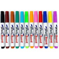 12 Colors Whiteboard Markers Erasable Colorful Marker Pens Liquid Chalk Pens for School Office Whiteboard Chalkboard
