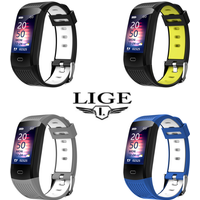 LIGE Smart Watches Sports Fitness Tracker Heart Rate Monitor IP68 Waterproof Music Control For Android IOS Men Women Smartwatch