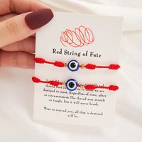 2022 Lucky Red String Bracelet For Women Men Handmade 7 Knot Blue Evil Eye Bead Braided Rope Couple Bracelet Jewelry Wholesale