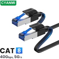 CYANMI Cat 8 Ethernet Cable 2000MHz 40Gbps High-Speed RJ45 Network Cord for Gaming PC PS5 Xbox Modem Router Indoor LAN Cable