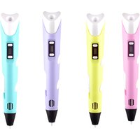 3D Printing Pen Adjustable Temp Speed LED Display DIY Graffiti Pen Non-Toxic PLA Safe Educational Toy For Kids Birthday Gift