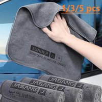 1/5PC High-end Microfiber Car Washing Towel Auto Cleaning Drying Cloth Hemming Car Care Detailing Cloth Water Absorption Car Rag