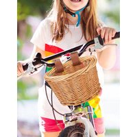 AliExpress NONE Kids Bike Basket Front Boys Girls Front Bike Storage Basket Adjustable Cycling Pocket Children Bicycles Storage for Flowers Toys