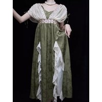 2024 New Lolita Retro Jacquard Elegant Dress Y2K Vintage Cosplay Green Daily Temperament Gorgeous Elegant Queen Princess Dresses