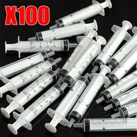 100Pcs/Set 1ML 3ML 5ML Nutrient Mini Plastic Syringes Without Needle Analyze Hydroponic Syringe OPP For Kitchen Cooking Pet Feed
