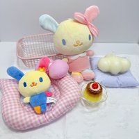 Sanrio Usahana Bunny Plush keychain Kawaii Stuffed Animals Pendant Cute Colorful Rabbit Plush Doll Pendant bag Accessories Gifts