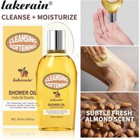 Lakerain Almond Shower Oil Gentle Full-body Cleanse Moisturize Irresistible Subtle Scent Silky Foam Ideal Body Care Shower Oil