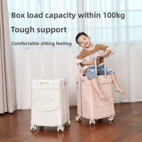 A Suitcase with 22inch Thickened Wheels, Front Opening, Dry and Wet Separation, and Universal Wheels with Brakes