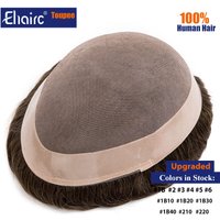Men's Capillary Prothesis Mono Men's Wig Natural Hair Wigs for Men 6" Human Male Hair Prosthesis For Men Toupee Durable Men Wig image 4