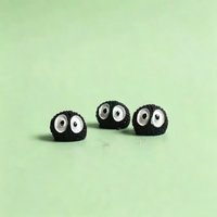 10Pcs Cute Soot Sprite Resin Mini Charms, Tiny Dust Elf Figurines For Micro Landscape & Dollhouse Decor