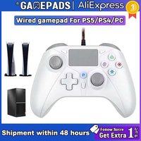 Wired gamepad For Playstation5 Ps5/Ps4/ps3/pc Console Controller Support Turbo Dual Sense Vibration Function/Programming/Turbo