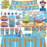 Cartoon English Teacher Birthday Party Decoration Tableware Plates Cups Balloons Banner Backdrop Pennant Gift Bag Party Supplies