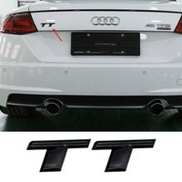 Premium 3D ABS Rear Trunk Letters Badge Emblem For TT MK1 MK2 MK3 8N 8J 8S Gloss Black Auto Replacement Car Tuning Accessories