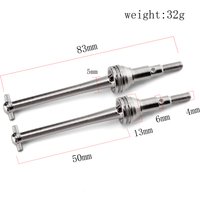2Pieces Metal MJX RC Car Truck Hobby Upgrade Accessories Parts 16410 F/R CVD Drive Shaft For 1/16 Scale 16207 16208 14209 14210