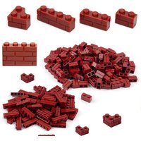 100g High Wall Thick MOC Building Blocks Bulk Granular 1x2 Right-angle 1x3 1x4 Dots 15533 Wall Assembled Model Bricks DIY Toys