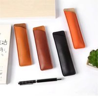 PU Leather Pencil Case, Solid Color, Creative Student Stationery Box Gift Pencil Case, Pencil and Pen Protective Case Pencil Bag