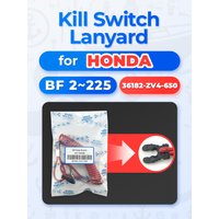 Marine Kill Stop Switch Safety Lanyard for Honda Outboard Engine Motor