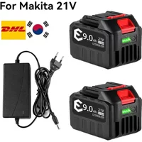 Makita 21V 6000mAh 5S2P Battery Pack Universal for Cordless Tools Drill/Grinder Fast Charge Dustproof Certified Li-ion Cells