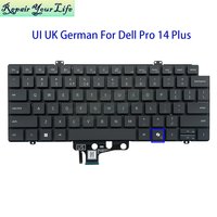 German UI UK Laptop Backlit Keyboard For Dell Pro 14 Plus PB14250 PB14255 Pro 14 PC14250 PC14255 Max 14 MC14250 MC14255 0K12J6