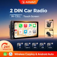 AINAVI K60 K70 2 DIN Universal 7" Car Radio Touch Screen Wireless Carplay Android Auto Support SWC Car Multimedia BT 5.0 Linux FM AM Autoaudio Bluetooth Phone Bluetooth Music