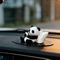 Collectible Panda Figurine, Stylish Sculpture Design, Lovely Decor for Home, Office and Vehicle Interior
