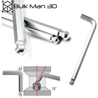 5Pcs 1.5mm/2mm/2.5mm/3mm/4mm Allen Keys Hex Wrench L Shaped Nickel Plated Flat Head Hexagonal Keys L-type Repair Tools Hand Tool