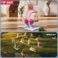 POP MART Labubu the Monsters Lazy Yoga Series Blind Box Cute Desktop Decoration Model Toy Gift for Girls Collectible Figurine