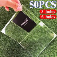 Double-Sided A5 Photo Album Binder Sleeves 4 Slot Refill Inner Trading Gaming Card Pocket Sheets for 3/6 Ring Binder 50/30/5PCS