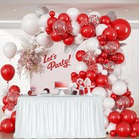 108PCS Red & White Balloon Arch Kit โ Perfect for Baby Showers, Weddings, Anniversaries, Engagements, Birthdays, Graduations