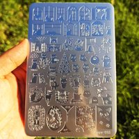 Cartoon Cat Nail Art Templates Stamping Plate Stripes Patterns Flower Animal Stamp Templates Reusable Stainless Steel Nail Tool