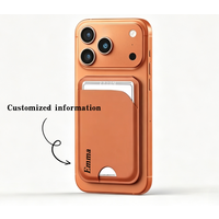 Custom Name Magnetic Card Wallet Strong Magnet Holder Slim Portable For iPhone 17 16 15 14 Hold 5-6 Cards