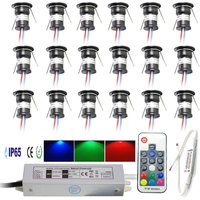 1W Mini Spotlight RGB IP65 KTV Spot Leds Lights 12V Ceiling Focos Downlight Stair Cabinet Spots Lamp with Transformer 220V~265V