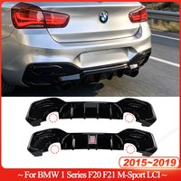 Diffuseur de pare-chocs arrière avec éclairage pour BMW Série 1 F20 F21 M135i M140i M-Sport 2015-2019 LCI, plaque de refit, kit carrosserie