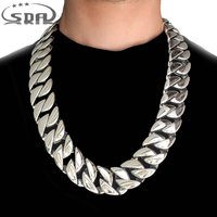 SDA 26mm/32mm Cuban Link Chains Stainless Steel Jewelry High Quality Chunky Necklace Woman Hip-hop Jewelry for Free Shipping