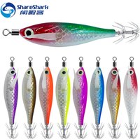 8cm/9.5G Artificial Fishing Bait Wood Shrimp Hard Lures Fishing Tackle Lure Set