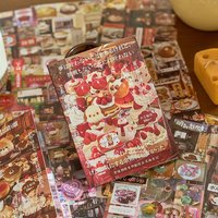 20 pcs Large size cut film ins sticker book Gourmet elements hand tent decorative material sticker book Junk Journal Supplies
