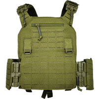 Outdoor Tactical Protective Vest: Fully Adjustable, Quick-Release Plate Carrier (Black/Green/Camouflage)