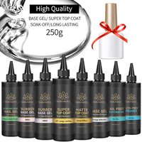 BORN PRETTY 250g Super couche de finition Gel de Base tremper UV LED séchage longue durée Semi Permanent gelée nu rose Gel vernis à ongles