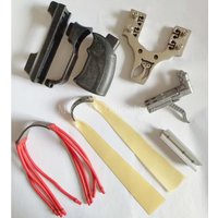 Stainless steel Dual-Use Slingshot Head For Round Flat Rubber Band Hunting Shooting Sling Shot Replacement