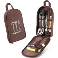 Portable Camping Kitchen Utensil Storage Bag, Waterproof Organizer Pouch for Outdoor Cooking Tools, Compact Travel Carry Case