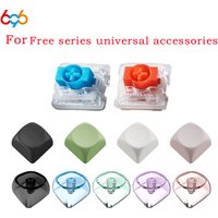 New For Free Accessories Solid Color Cross Keycap High Transparency Short Tripod Shaft