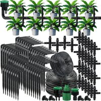 Garden Automatic Watering System Drip Irrigation Kit 4-Way 4/7mm to 3/5mm Hose Dripper for Pot Plant Vegetable Bonsai Greenhouse