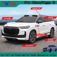 Fit for 25 Chery Tiggo 9 Cars Fuel-powered Version and CDM Full Car Black Warrior Black Decorative Strips Auto Exterior Parts