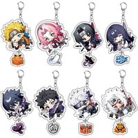 Uzumaki Naruto Jiraiya Anime Keychain Animation Derivatives Uchiha Sasuke Toy Figures Woman Cartoon Kawaii Acrylic Pendant Gift