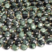 GREEN CATS EYE STONE BEADS 8MM 10MM FACETED COIN LOOSE BEADS FOR DIY JEWELRY MAKING BRACELET NECKLACE HANDMADE FESTIVAL GIFT
