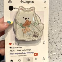 Korean Cute Cartoon Shake Puppy Magnetic Phone Holder Stand Grip Tok GripTok Support For iPhone 15 16 For Magsafe Accessories