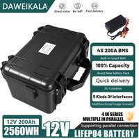 LiFePO4 12V 30AH-200Ah Lithium Battery for Outdoor Power USB Output Station for Sine Wave Motors Boats Solar Panel Outdoor RV