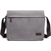 KONO 13 Inch Canvas Shoulder Bag, Wear-resistant Crossbody Bag with Adjustable Strap, Multi-pocket Large Capacity Casual Messenger Bag for Men Women Students Outdoor Travel School Work