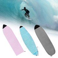 Striped Pattern Surfboard Sock Cover with Drawstring Carry Case Surf Board Cover Water Sports Accessories for Shortboard