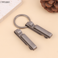 Titanium EDC Carabiner Keychain KeyRing Waist Hanging Key Chain Waist Belt Clip Anti-lost Buckle Key Holder Hiking AccessใYY110ใ